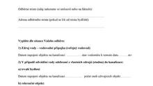 Přihláška k odvádění odpadních vod do kanalizace